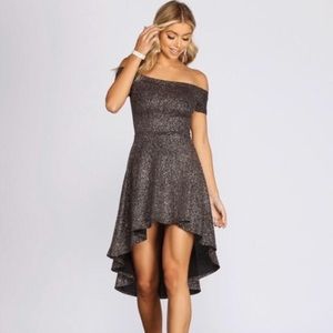 Glitter Glam High Low Dress